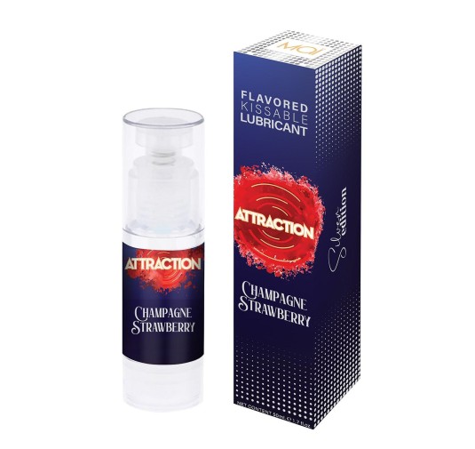 LUBRICANT ATTRACTION CHAMPAGNE STRAWBERRY 50 ML